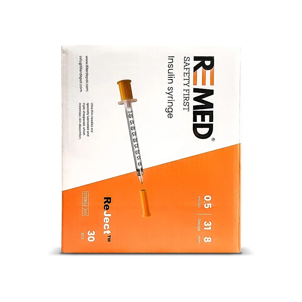 ReMed Insulin Syringe 0.5ml 31G 8mm (30 Pack)